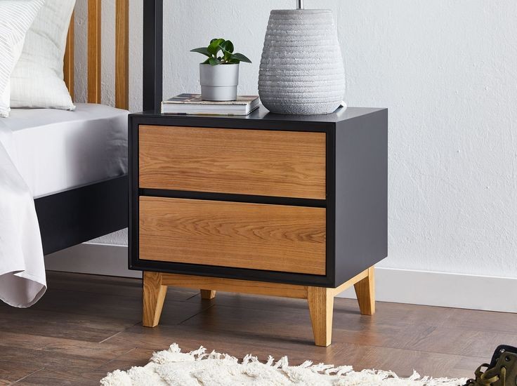 MESA DE NOCHE MINOTI WENGUE NATURAL