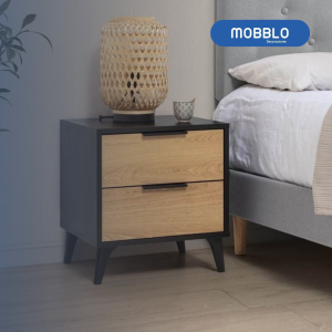 Mesa de Noche Kent Wengue, Natural
